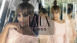 Faux Fringe/Bangs Tutorial | No Clip-In Extentions