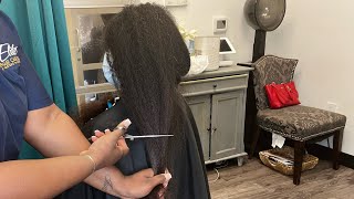 Cutting 8 Years Of Damaged Hair | Keratin Damaged Hair| Big Chop| Curl Smoothie Damaged Hair Hair
