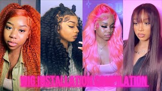⚡️Colored Lace  Wig Installation Compilation 2022 ♥️