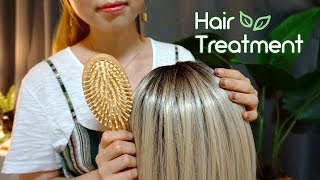 Asmr Sleepy Hair Treatment ‍♀ Brushing, Haircut, Shampoo, Scalp Massage, Argan Oil