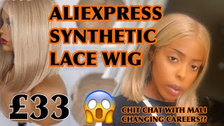 Grwm Short Blonde  Bob Synthetic Lace Wig From Aliexpress - Changing Careers ??Chit Chat With Mali .