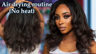 How To Air Dry Relaxed Hair 2022 / Air Drying Relaxed Hair Routine (No Heat) / Relaxed Haircare