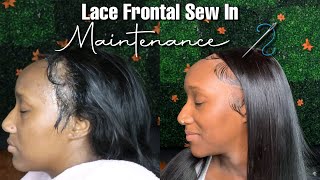 Lace Frontal Sew In Maintenance | Start To Finish | Presidentiallilly ✨