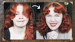 How I Style My Vintage Bangs! || Super Easy