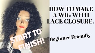 How To Make A Lace Closure Wig | Step By Step Tutorial | Ft Aliexpress Cranberry Hair