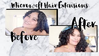 Diy Microbead Weft Hair Extensions For Curly Hair | Easiest Permanent Hair Extension Method Evurrrr!