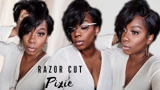  Skip The Salon! Affordable Pixie Cut Bob For Beginners + Razor Styling | Omgherhair