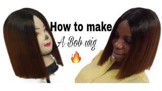 How To Make Bob Wig From Start To Finish