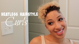 No Heat Hairstyle | Curls | Shaved Sides And Back