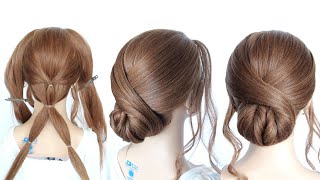 Easy Low Bun Updo With Ponytails    By Another Braid