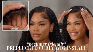 *New* Clear Lace Frontal Curly Wig Install! Arnell Armon X Xrsbeautyhair