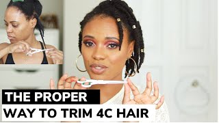 How To Trim Your Own 4C Hair: Split Ends,Tools & Schedule Explained