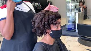Alternative For Natural Hair Style | Natural Hair Care | Large Rollerset On Natural Hair