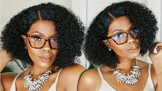 Natural Everyday Curly Bob Wig | Invisible Knots + Customize Hairline  | Riri Hair | Tastepink