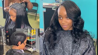 Natural Quick Weave Side Part Tutorial For Beginners