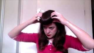 Easy Bumper Bangs/ Fringe Roll Technique. The Tootsie Rollers Vintage Hair Tutorial
