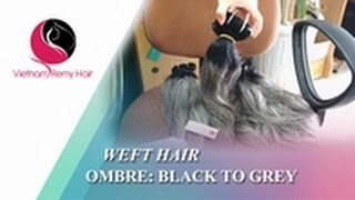 Black To Grey Weave Ombre Hair Extensions – Vietnam Remy Hair