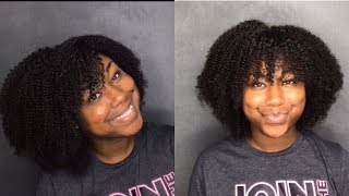 Super Natural Curly Wig With Bangs Ft. Curlscurls