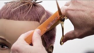 How To Cut A Long Pixie With Textured Bang Haircut