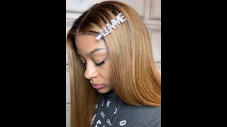 Luvme Virgin Hair - Honey Brown Ombré 180% Density Wig