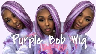 Purple Bob Wig | Suzy | Ft Bobbi Boss