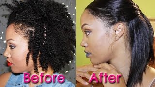 Silk Press On Natural Hair | How To Get Salon Results At Home Ft. Garnier Fructis
