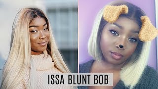 I Finally Cut My Synthetic Lace Front Wig Into A Blunt Bob