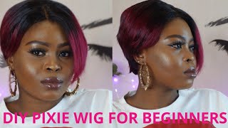 Beginner Friendly:How To Make A Short Pixie Cut Wig