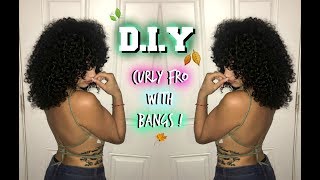 Diy Easy Curly Wig With Bangs No Sew ! | Ali Julia Hair