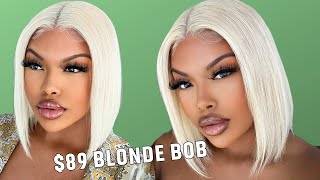 Only $89 Perfect Blonde Bob!! 5Mins Installed & Styled Ft Myshinywigs Amazon