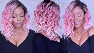 Affordable Pink Curly Bob Wig! | Bobbi Boss Jaylen Wig | Ft. Divatress