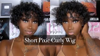 Short Curly Pixie Wig Install | Ft. Julyqueen Hair
