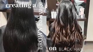 Creating A Brown Balayage On Black Hair