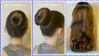 The Perfect Bun And No-Heat Curls, Dance Hairstyle Tutorial, Review
