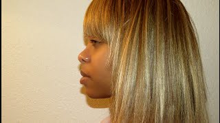 Diy Blonde Wig Transformation: Blunt Cut W/ Chinese Bangs + Styling Tips| Nev York