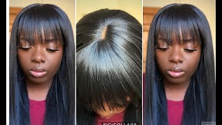 Best Bang Wig Hands Down! | How To Wear Bangs! Super Easy! | Freetress Equal Brisa
