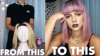 Hair Transformation - Purple Fringe Wig