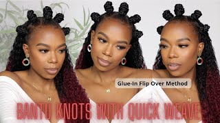 Diy Bantu Knots | Glue-In Quick Weave | Quick And Easy | Affordable Hair Style