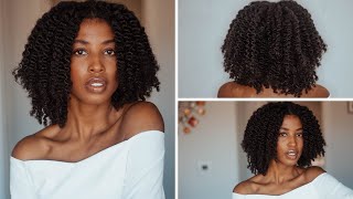 Elongated / Stretched Twist Out On Blown Out Natural Hair | Type 4 Hair