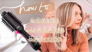How I Style My Curtain Bangs | The Perfect Blowout Using The Revlon One-Step Hair Dryer