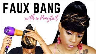 How To: Drawstring Ponytail With Bangs On Short Hair | Detailed Tutorial | Leann Dubois