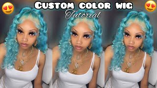 Skye Blue Custom Color Wig ⚗️ #Wigreview #Customwigs #Wigtutorial
