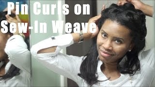 Sew-In Weave Pin Curls