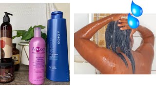 Full Wash Day Routine | Relaxed Hair : Moisture , No Shedding