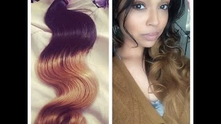 Yvonne Hair - Ombre Peruvian Body Wave Extensions Initial And Install Review- Aliexpress