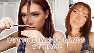 Cutting My Own Bangs At Home | Wispy Fringe