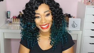 How To Dye Teal Green Ombre Tutorial On Black Hair |Chimerenicole