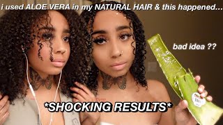 I Used Aloe Vera In My Natural Hair… Updated Wash N Go Routine For Hair Growth