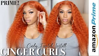 Amazon Prime Wig | Affordable Ginger Frontal Wig | Install + Styling | Bly Hair