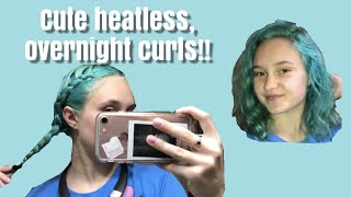 2 Cute Overnight Heatless Curl Methods!